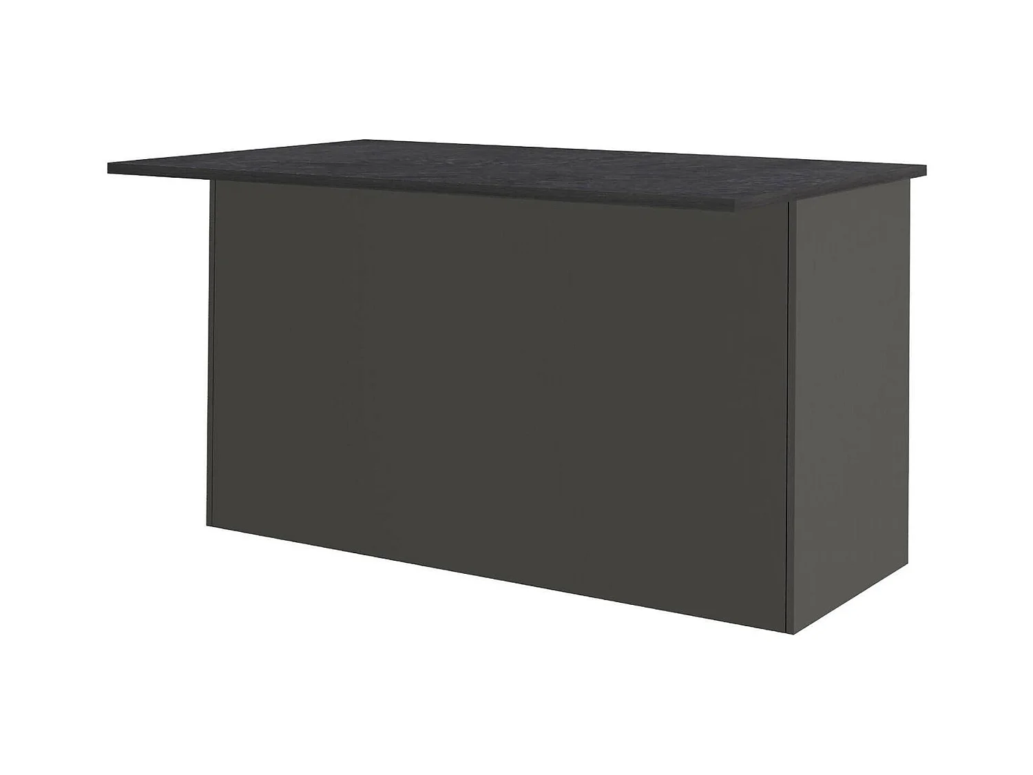 Dcarnelo keukeneiland, Multifunctionele kledingkast, Keukenmeubel, Bijzettafel, 100% Made in Italy, 155x90h90 cm, Antraciet en Leisteen