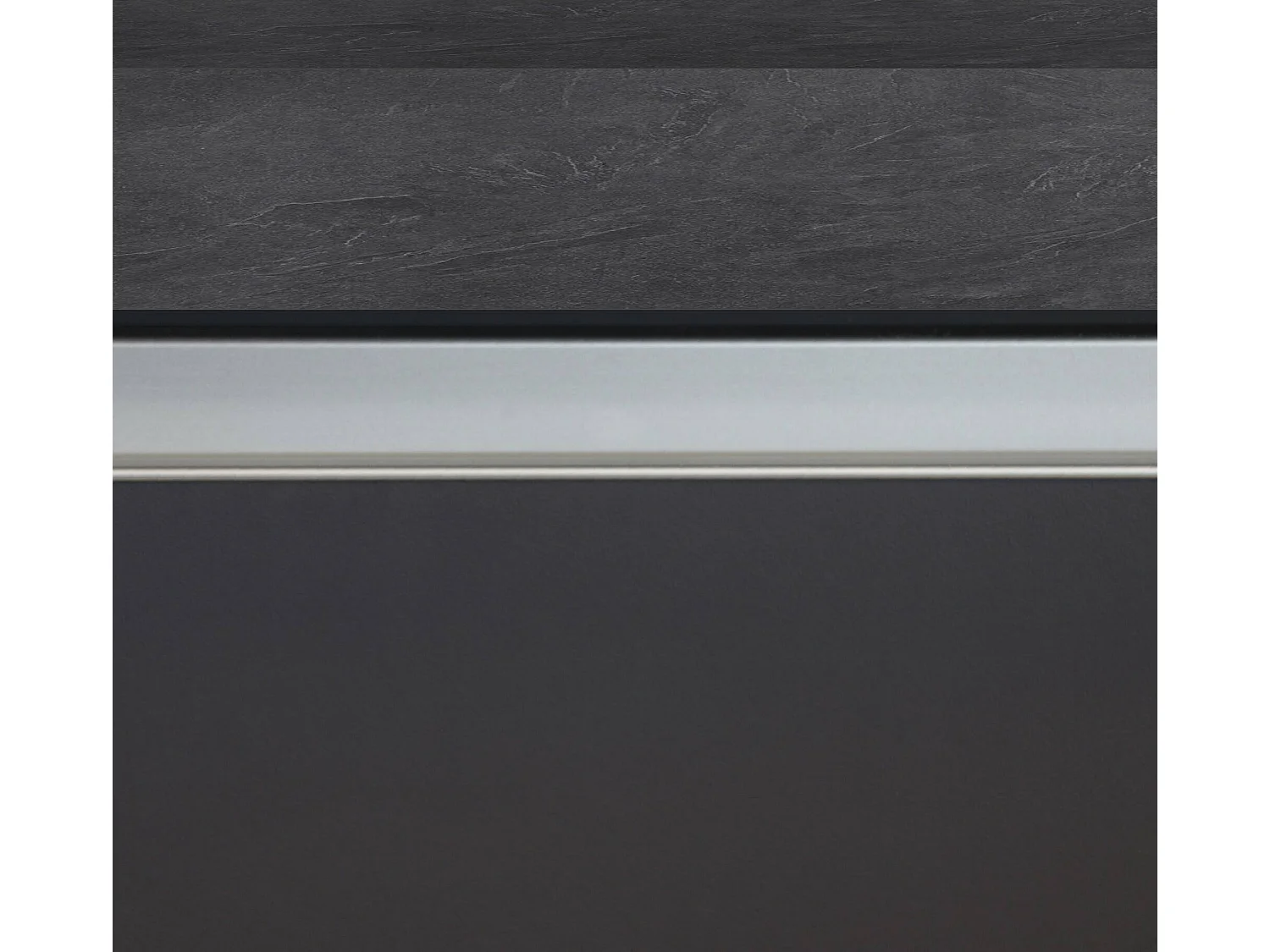 Îlot de cuisine Dcarnelo, Armoire polyvalente, Meuble de kitchenette, Table auxiliaire, 100% Made in Italy, 155x90h90 cm, Anthracite et Ardoise