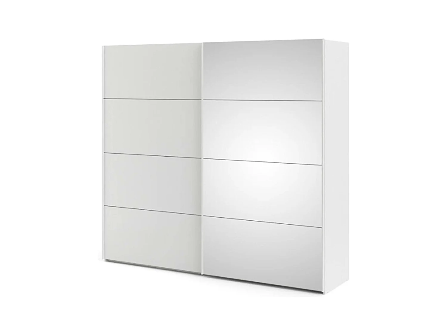 Garde-robe 2 portes Dstefan, Meubles de chambre, Penderie de plain-pied, Placard à vêtements, 243x61 h220 cm, Blanc