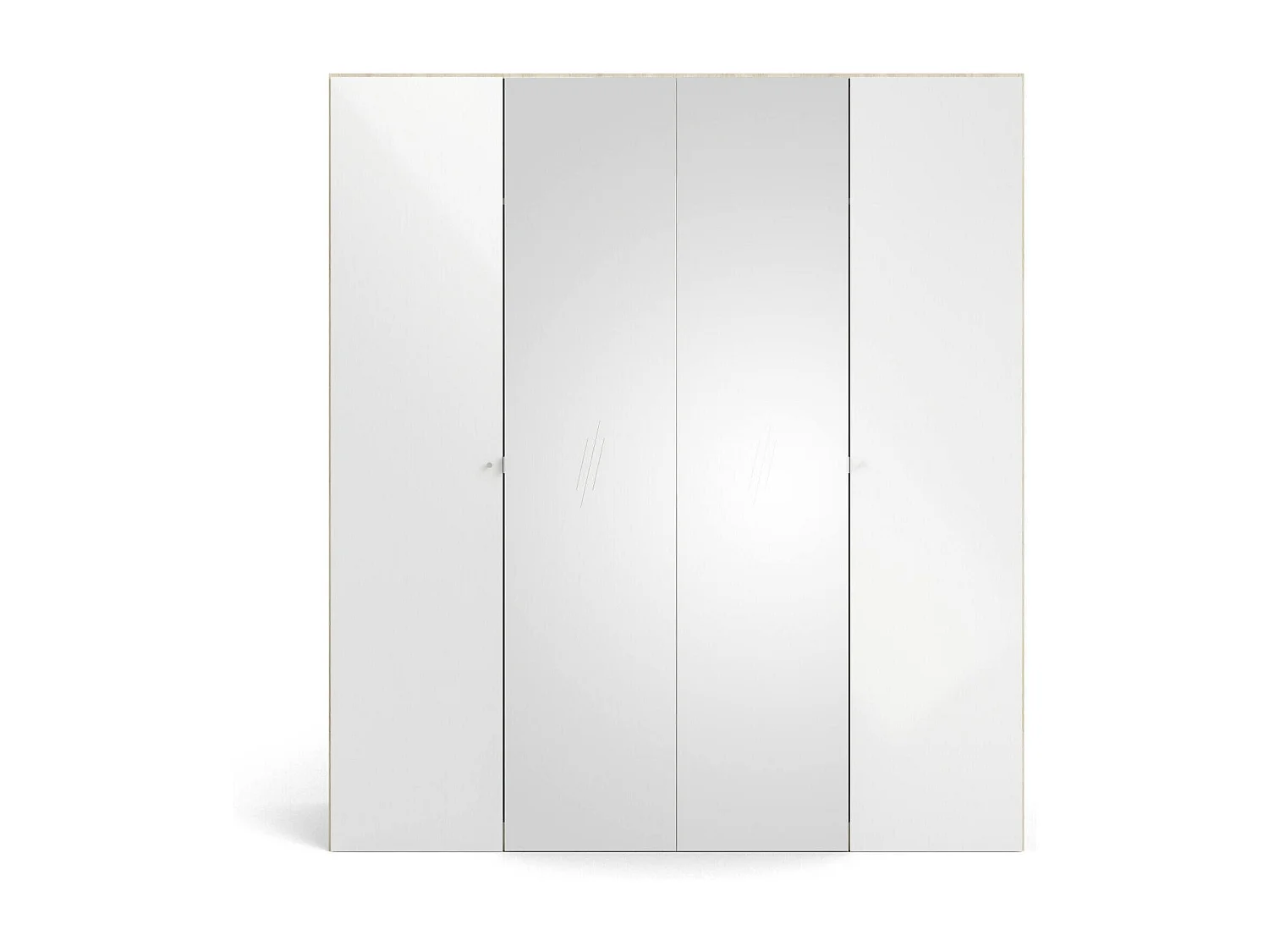 Armário grande Dsottin, mobiliário de quarto, roupeiro, roupeiro, 196x60 h219 cm, carvalho e branco