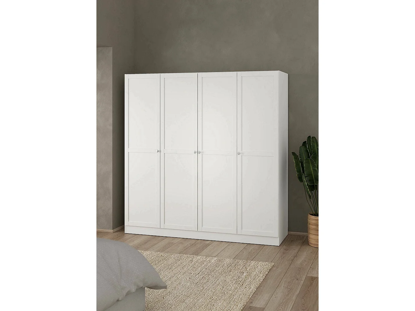 Dserr grande roupeiro, mobiliário de quarto, roupeiro, roupeiro, 196x62 h200 cm, branco