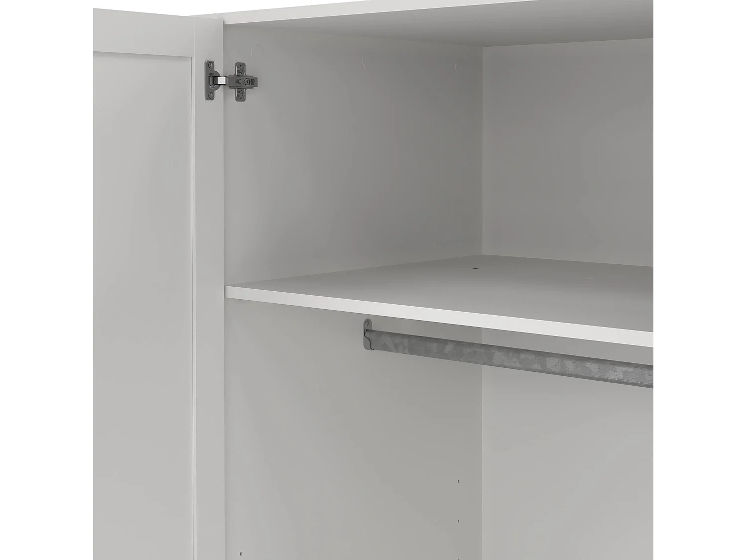 GroÃŸer Kleiderschrank Dserr, Schlafzimmermöbel, Schrank, Garderobe, 196x62 h200 cm, WeiÃŸ