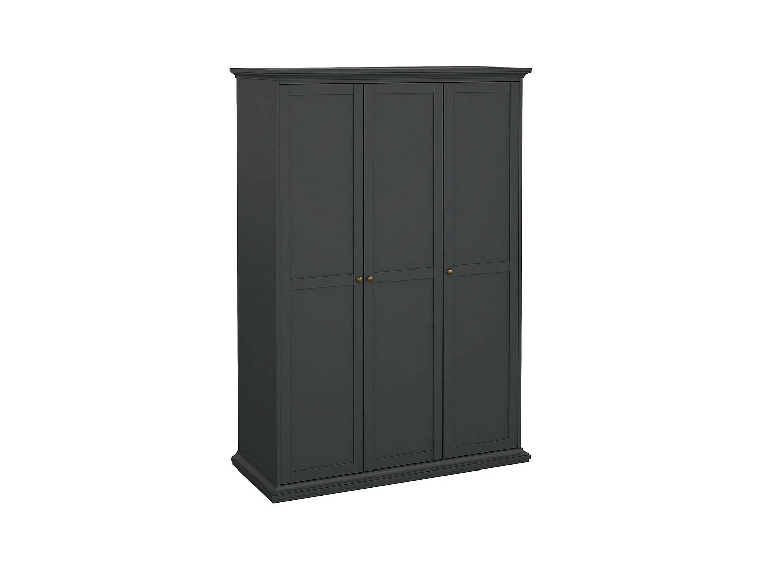 Garde-robe 3 portes Dsempe, Meubles de chambre, Penderie de plain-pied, Placard à vêtements, 139x61 h201 cm, Gris
