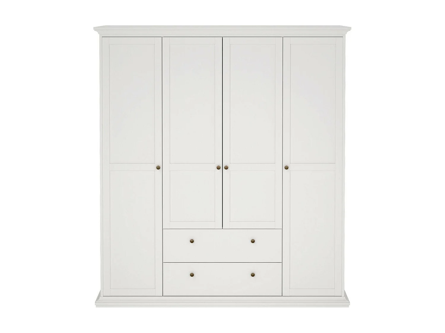 Grande Garde-robe Dsersant, Meubles de chambre, Penderie de plain-pied, Placard à vêtements, 181x61 h201 cm, Blanc