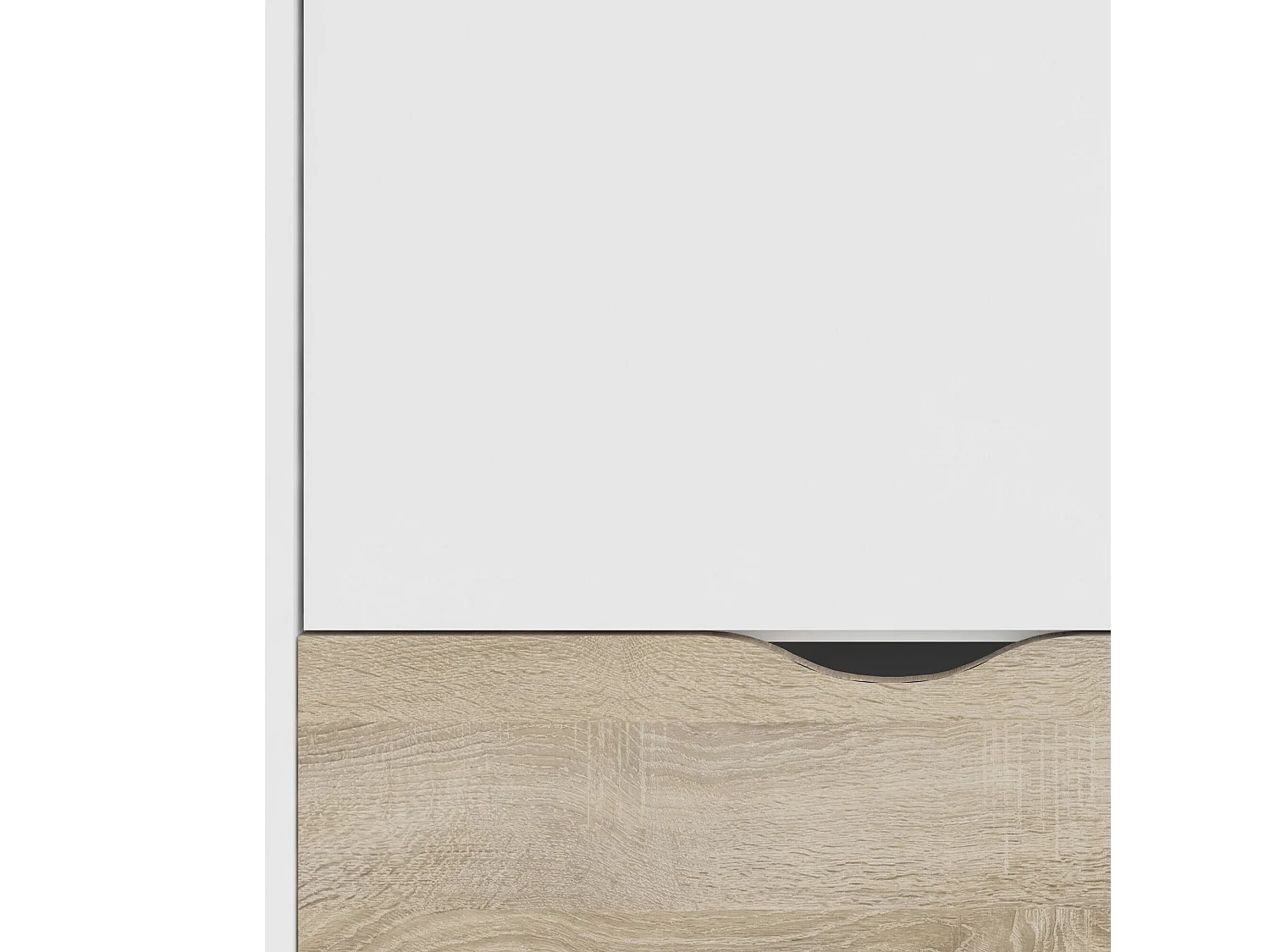 Armário Dscagli 2 portas, Móveis de quarto, Armário, Armário, 99x58 h200 cm, Branco e Carvalho