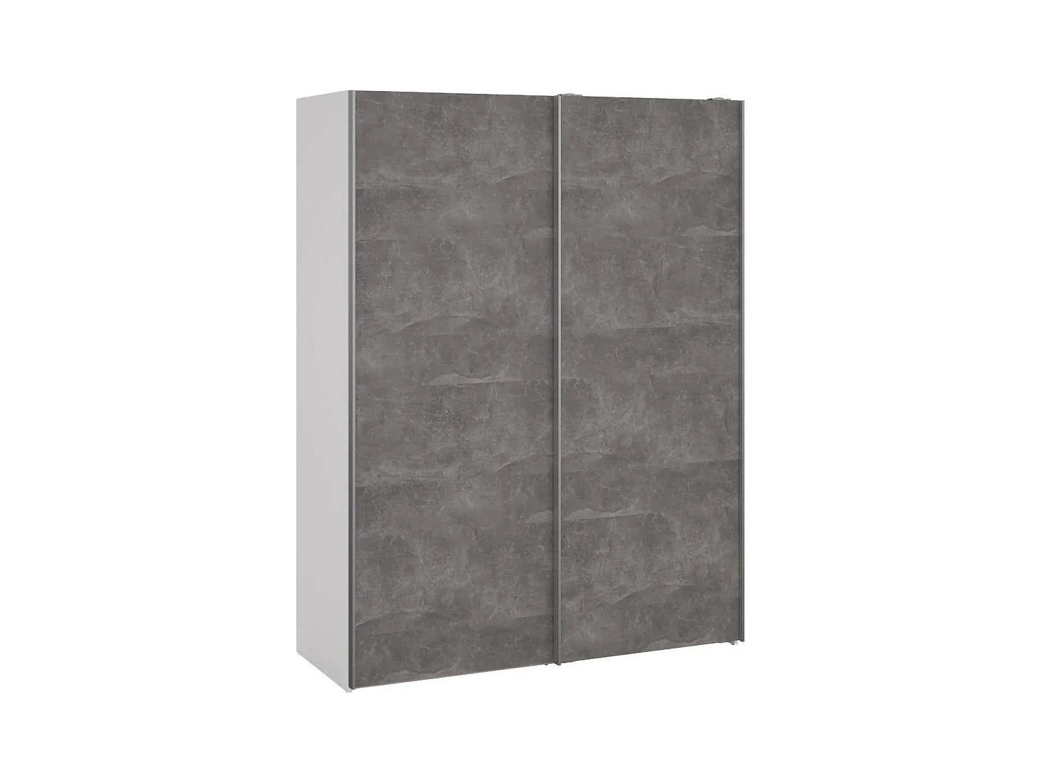 Garde-robe 2 portes Dstang, Meubles de chambre, Penderie de plain-pied, Placard à vêtements, 150x61 h200 cm, Blanc et gris