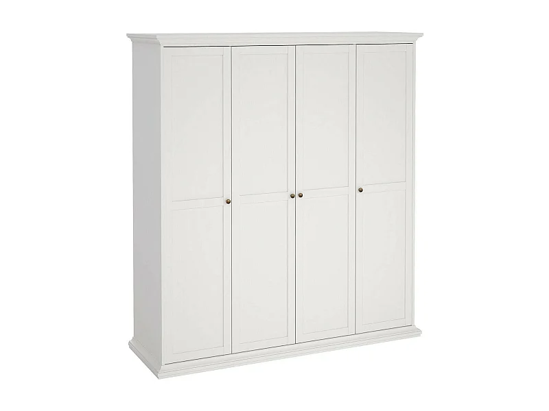 GroÃŸer Kleiderschrank Dserp, Schlafzimmermöbel, Schrank, Garderobe, 181x61 h201 cm, WeiÃŸ