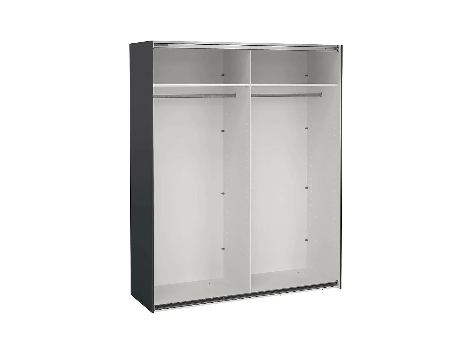 Grande armoire polyvalente Drambaud, Meubles multifonctionnels, Casier à chaussures, Support à chaussures pour armoire, 179x62 h220 cm, Gris