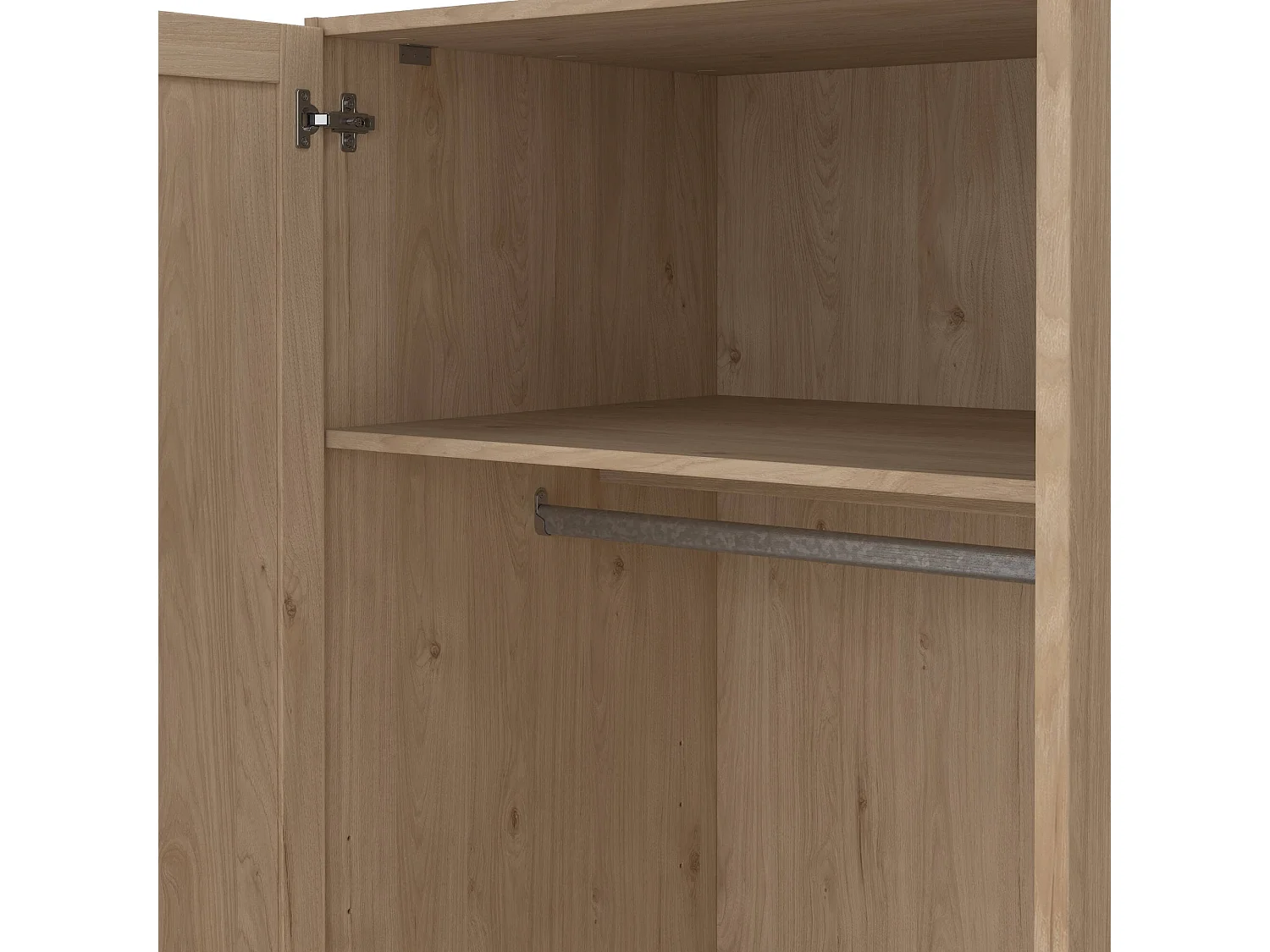 Dmora - Guardaroba 3 ante Gener, 147x62 h200 cm, Rovere