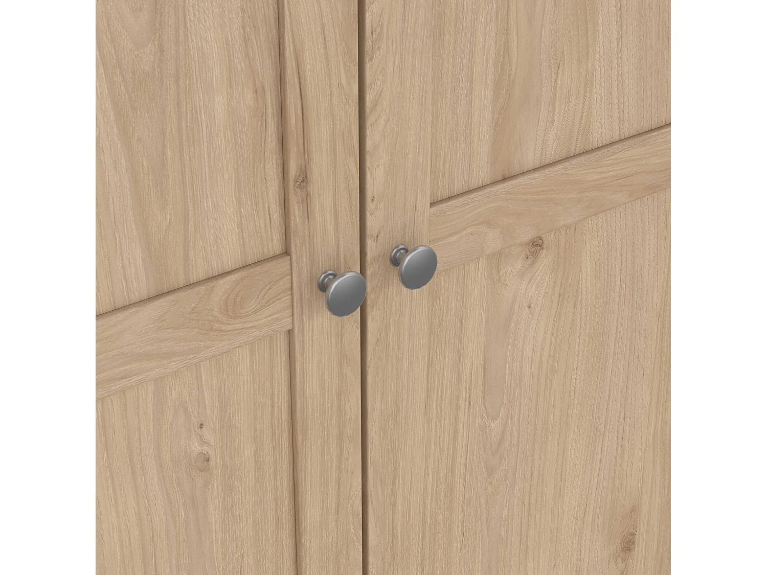 Garde-robe 3 portes Dsens, Meubles de chambre, Penderie de plain-pied, Placard à vêtements, 147x62 h200 cm, Chêne clair