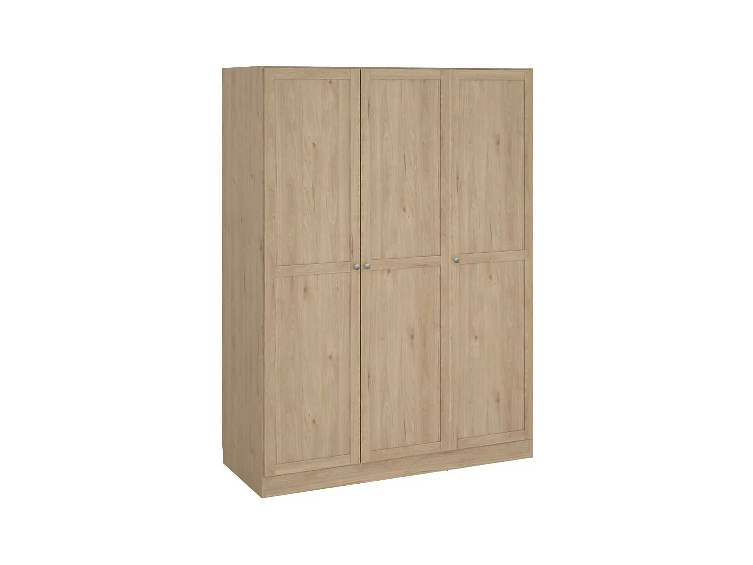Kleiderschrank 3 Türen Dsens, Schlafzimmermöbel, Schrank, Garderobe, 147x62 h200 cm, Eiche