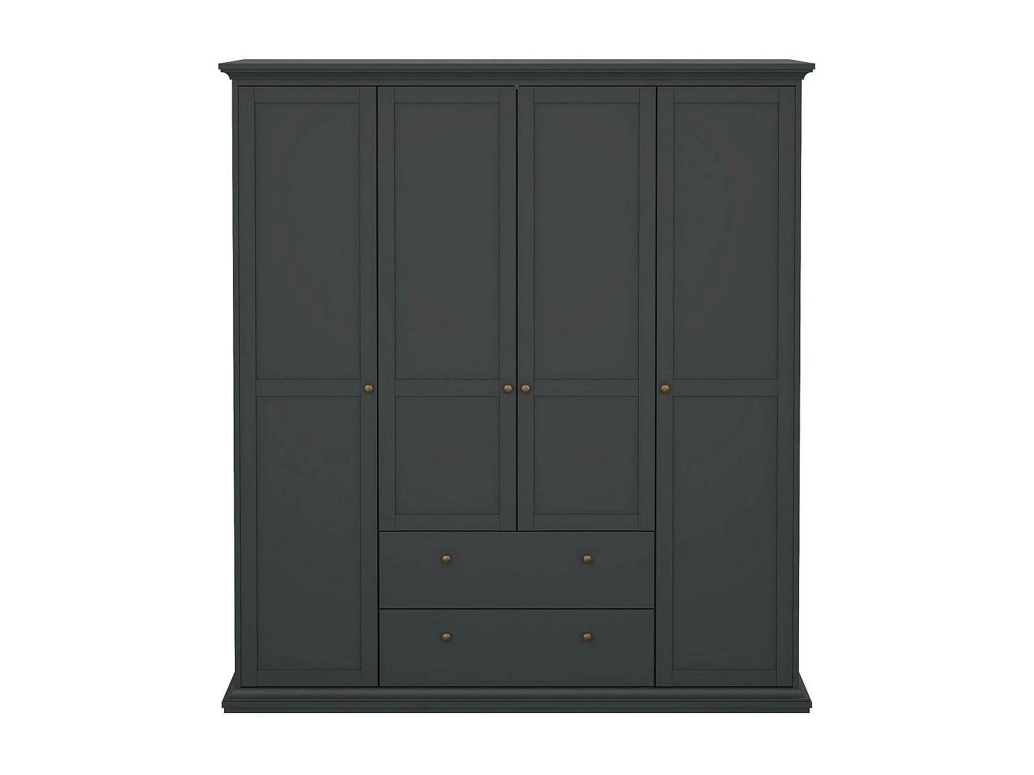 Grande Garde-robe Dsersant, Meubles de chambre, Penderie de plain-pied, Placard à vêtements, 181x61 h201 cm, Gris