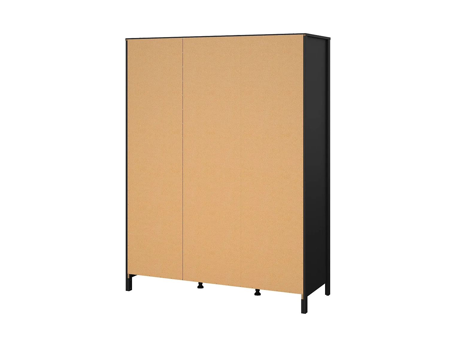 Garde-robe 3 portes Dsemiol, Meubles de chambre, Penderie de plain-pied, Placard à vêtements, 150x58 h199 cm, Noir