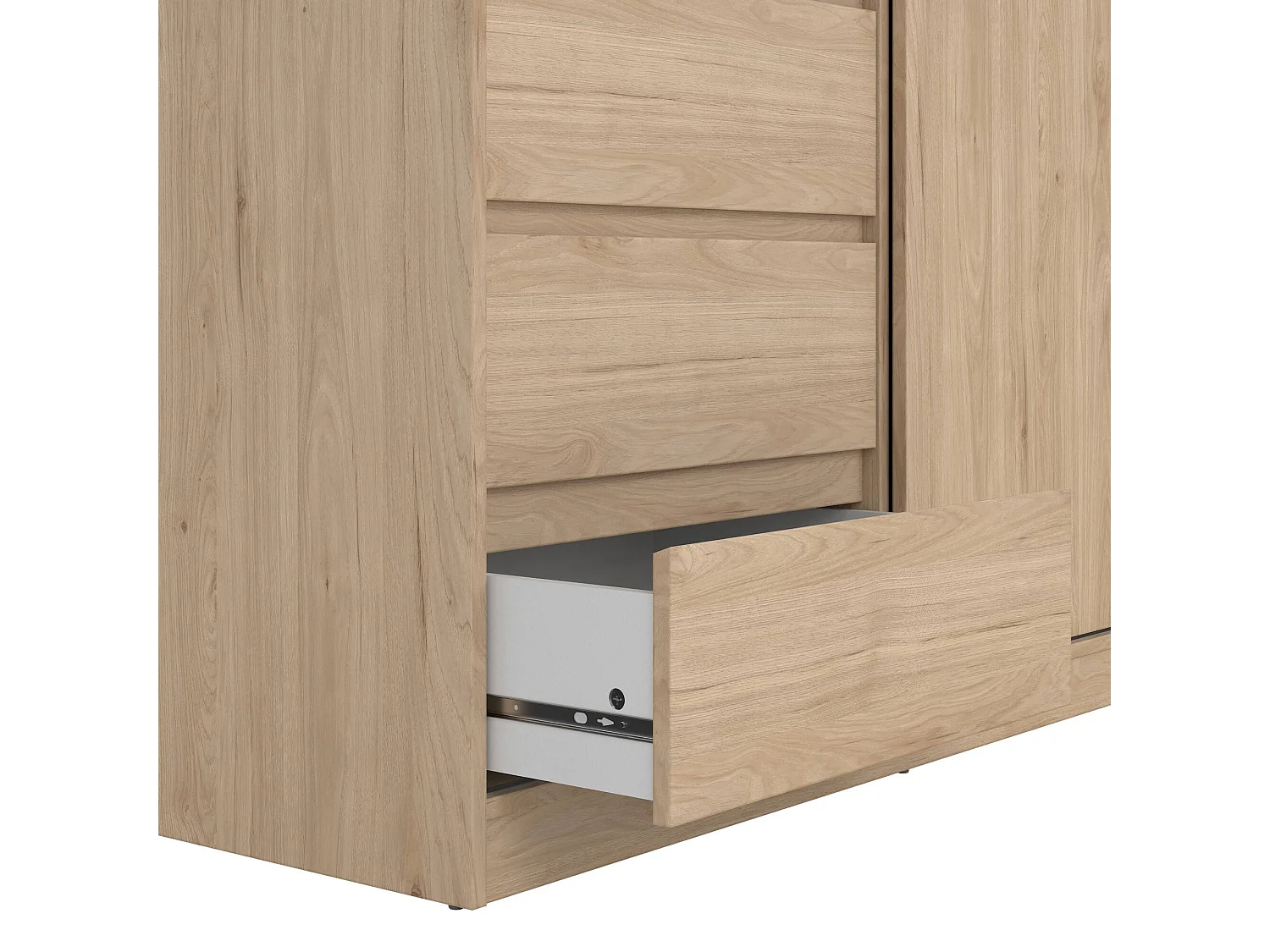 Armário Dscalvin de 2 portas, Móveis de quarto, Armário, Armário, 119x60 h200 cm, Carvalho