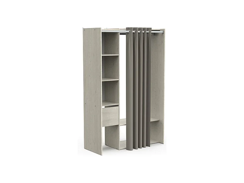 Gran Armario Dpayn, Muebles de dormitorio, Vestidor, Armario de ropa, 119x50 h183 cm, Roble