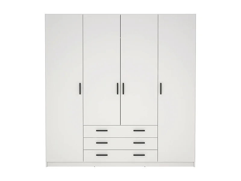 Armário grande Dserafin, Móveis de quarto, Armário, Armário, 196x50 h200 cm, Branco