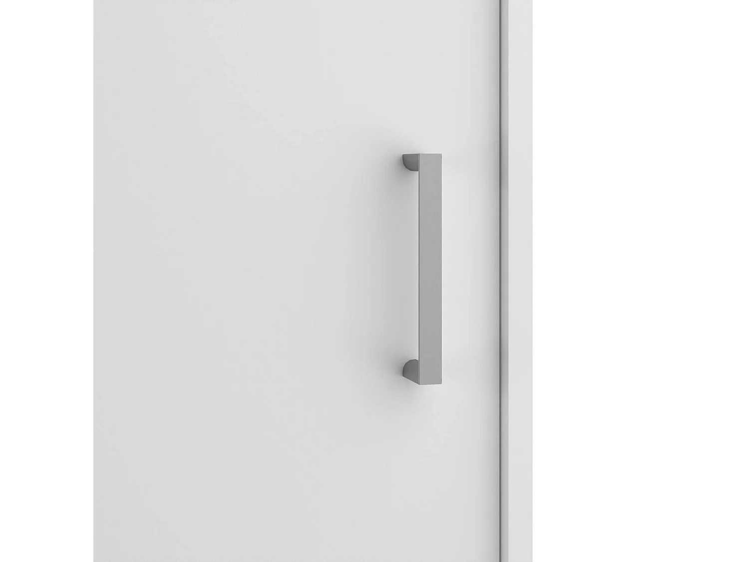 Dscapuzz 2-deurskast, Slaapkamermeubel, Inloopkast, Kledingkast, 78x48 h175 cm, Wit