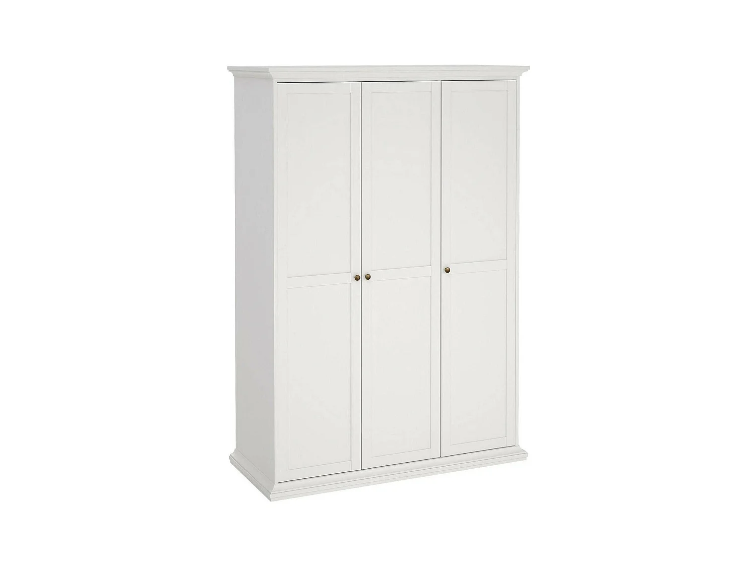 Garde-robe 3 portes Dsempe, Meubles de chambre, Penderie de plain-pied, Placard à vêtements, 139x61 h201 cm, Blanc