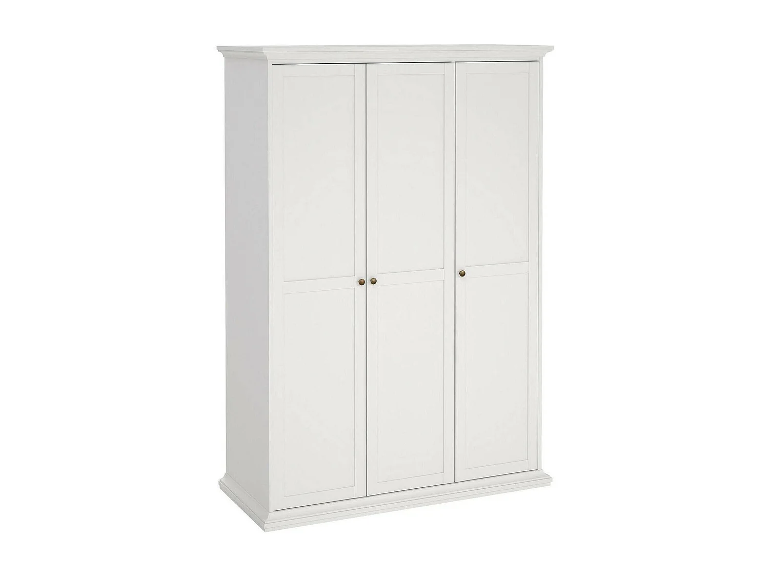 Garde-robe 3 portes Dsempe, Meubles de chambre, Penderie de plain-pied, Placard à vêtements, 139x61 h201 cm, Blanc