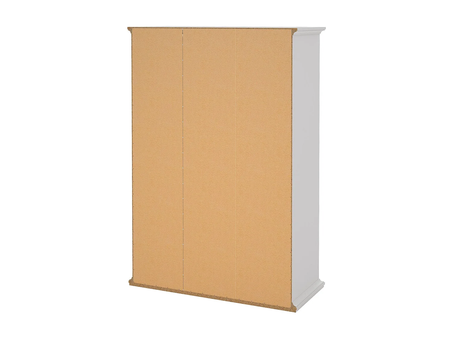 Garde-robe 3 portes Dsempe, Meubles de chambre, Penderie de plain-pied, Placard à vêtements, 139x61 h201 cm, Blanc