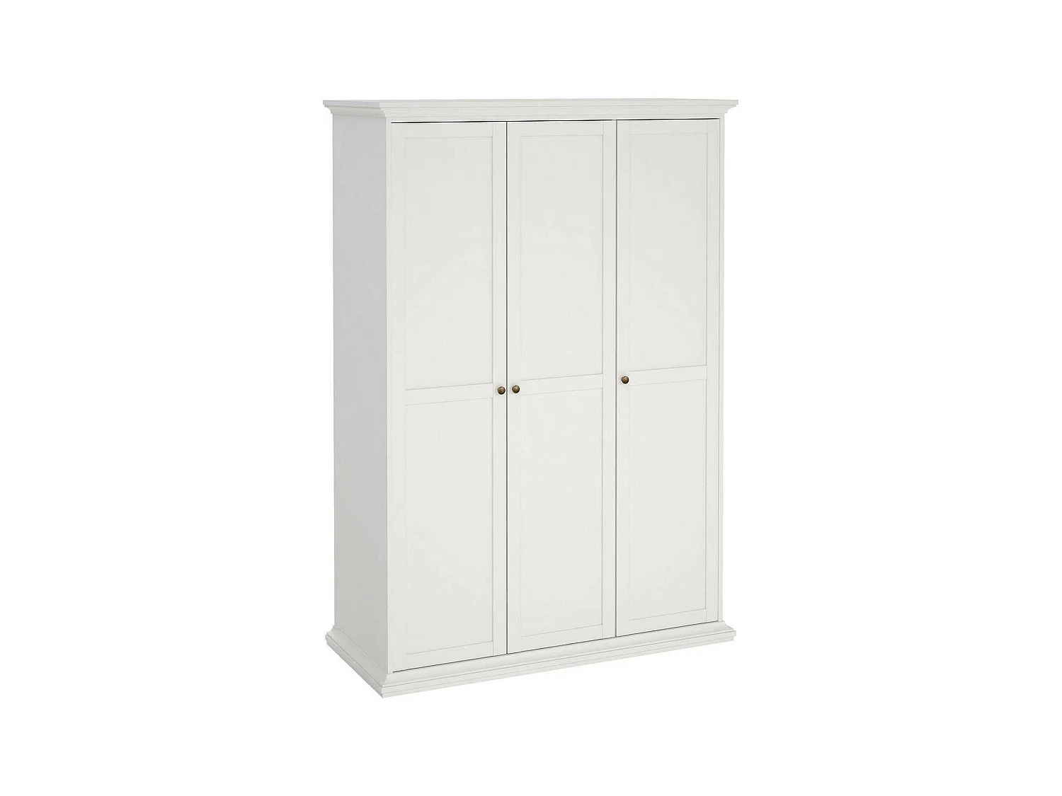 Garde-robe 3 portes Dsempe, Meubles de chambre, Penderie de plain-pied, Placard à vêtements, 139x61 h201 cm, Blanc