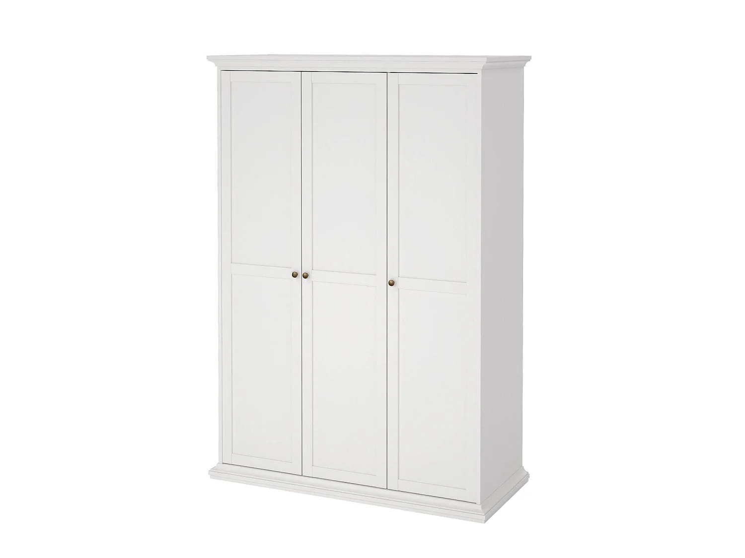 Garde-robe 3 portes Dsempe, Meubles de chambre, Penderie de plain-pied, Placard à vêtements, 139x61 h201 cm, Blanc