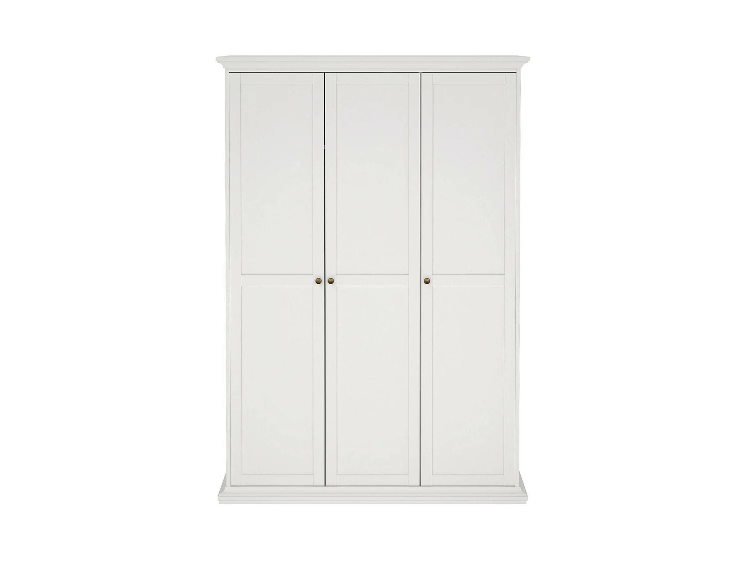 Garde-robe 3 portes Dsempe, Meubles de chambre, Penderie de plain-pied, Placard à vêtements, 139x61 h201 cm, Blanc