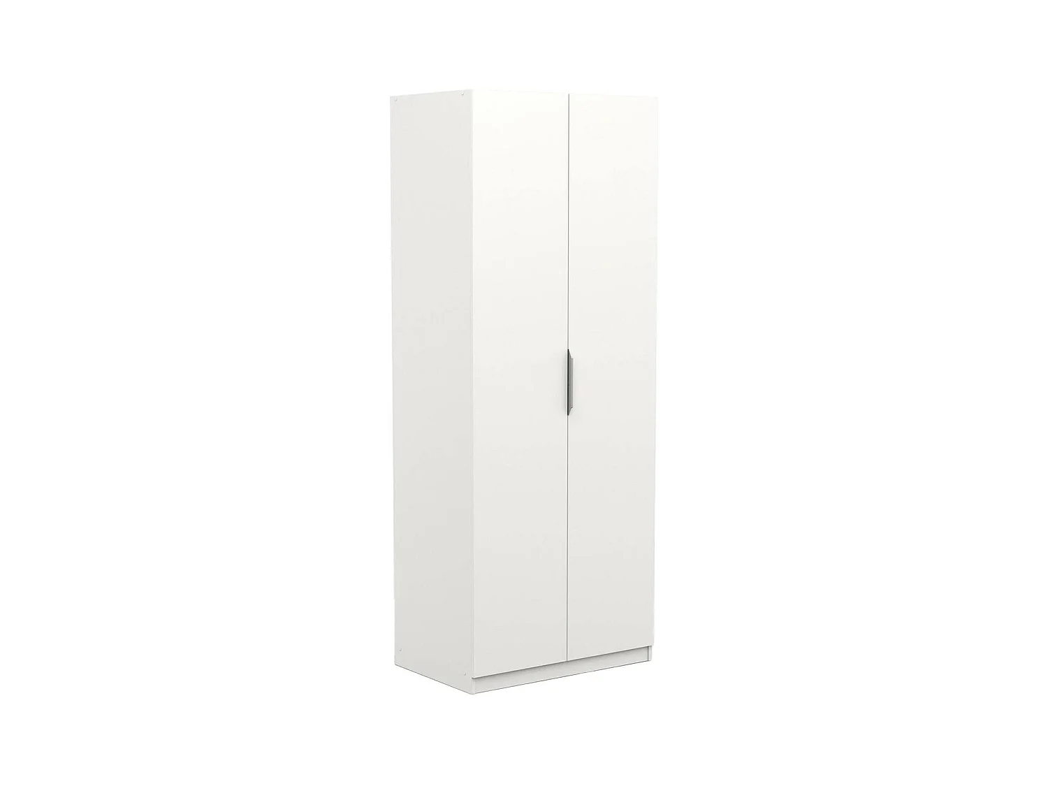 Dmora - Guardaroba 2 ante Fioretta, 79x51 h203 cm, Bianco opaco