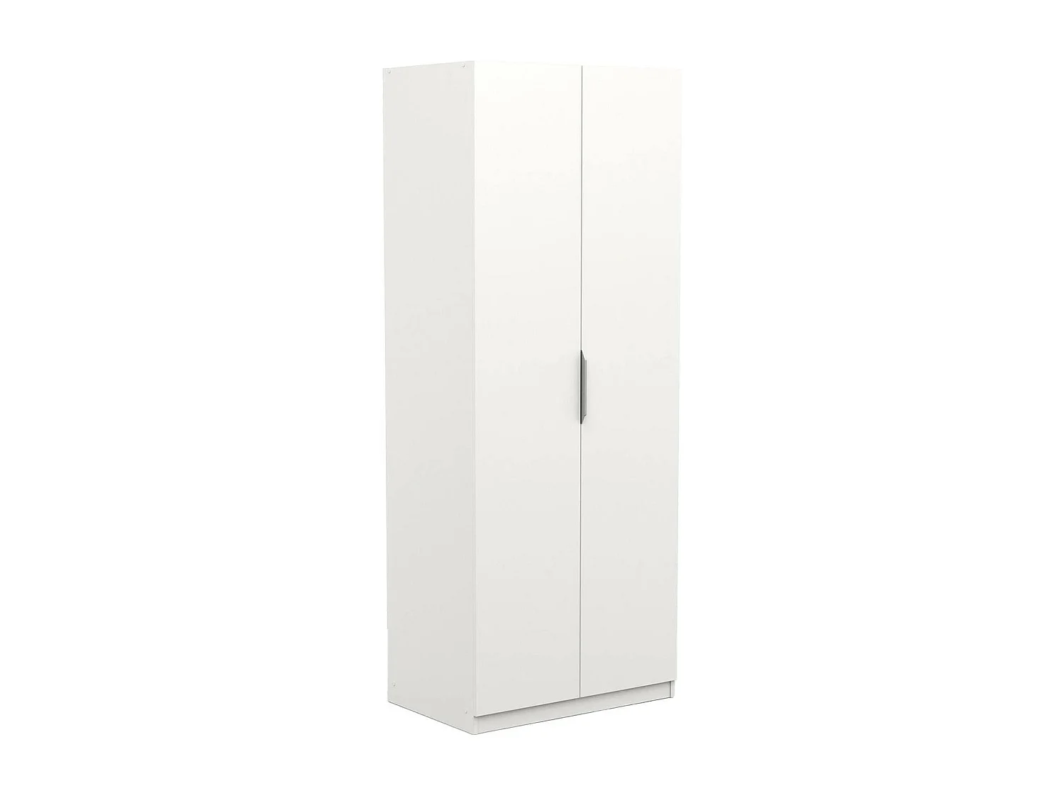 Garde-robe 2 portes Djakobsso, Meubles de chambre, Penderie de plain-pied, Placard à vêtements, 79x51 h203 cm, Blanc mat