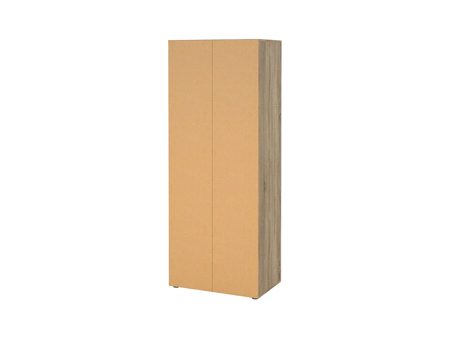 Kleiderschrank 2 Türen Dscamacc, Schlafzimmermöbel, Schrank, Garderobe, 79x50 h201 cm, Eiche und Weiß