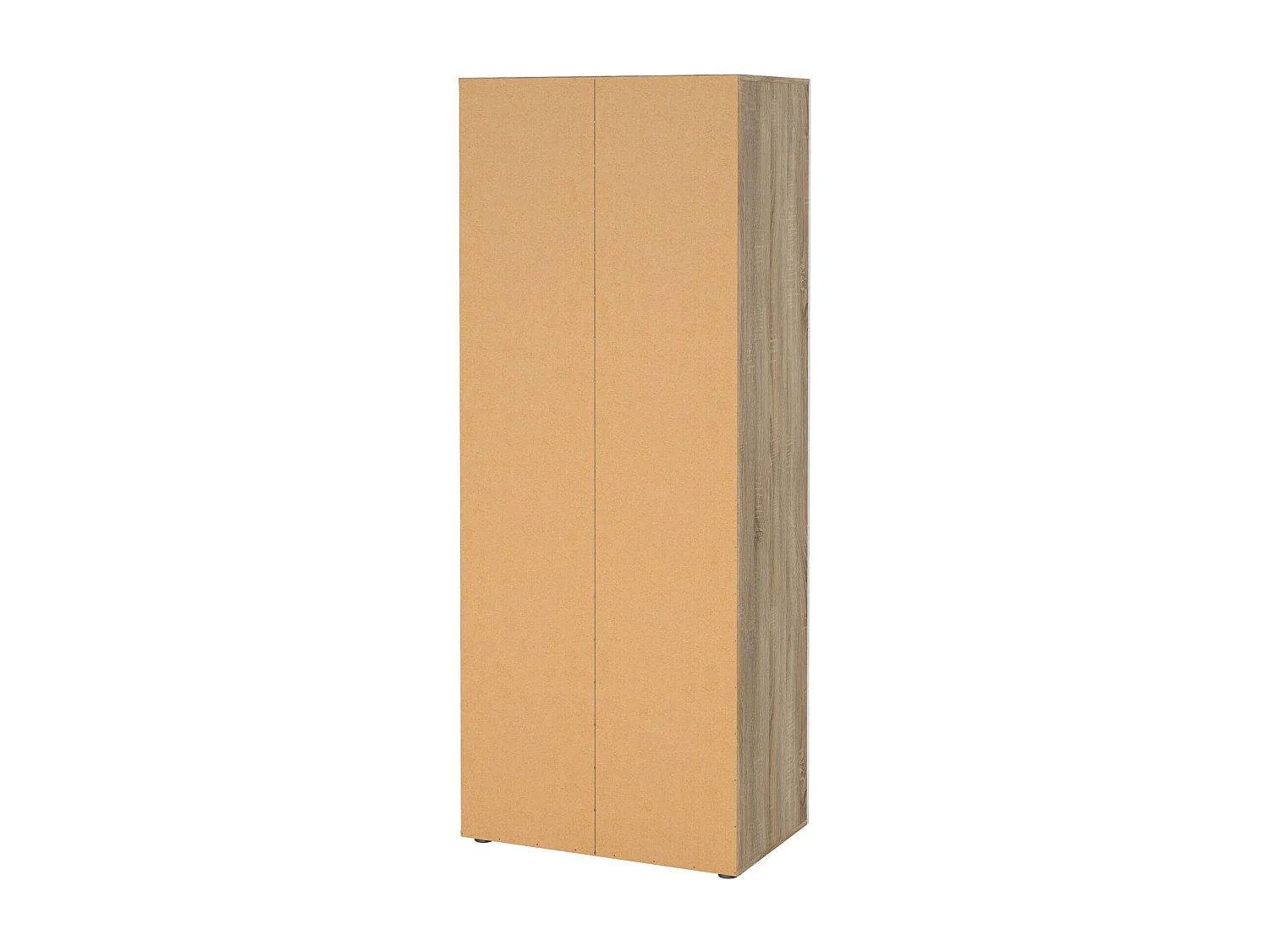 Garde-robe 2 portes Dscamacc, Meubles de chambre, Penderie de plain-pied, Placard à vêtements, 79x50 h201 cm, Chêne et Blanc