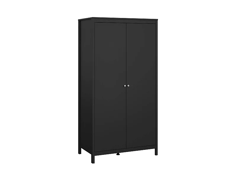 Garde-robe 2 portes Dsciacc, Meubles de chambre, Penderie de plain-pied, Placard à vêtements, 102x58 h199 cm, Noir