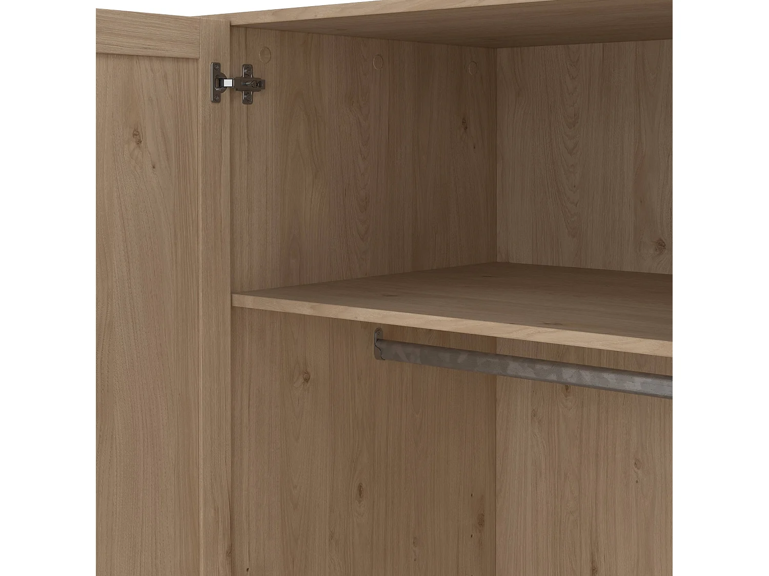 Dmora - Guardaroba grande Presidenti, 196x62 h200 cm, Rovere