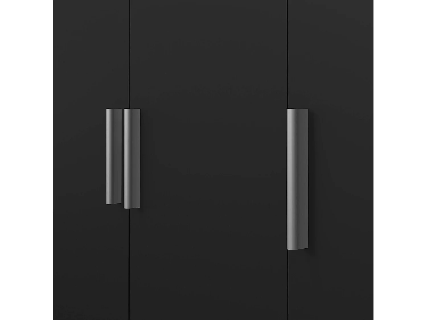 Garde-robe 3 portes Drivier, Meubles de chambre, Penderie de plain-pied, Placard à vêtements, 118x50 h201 cm, Noir