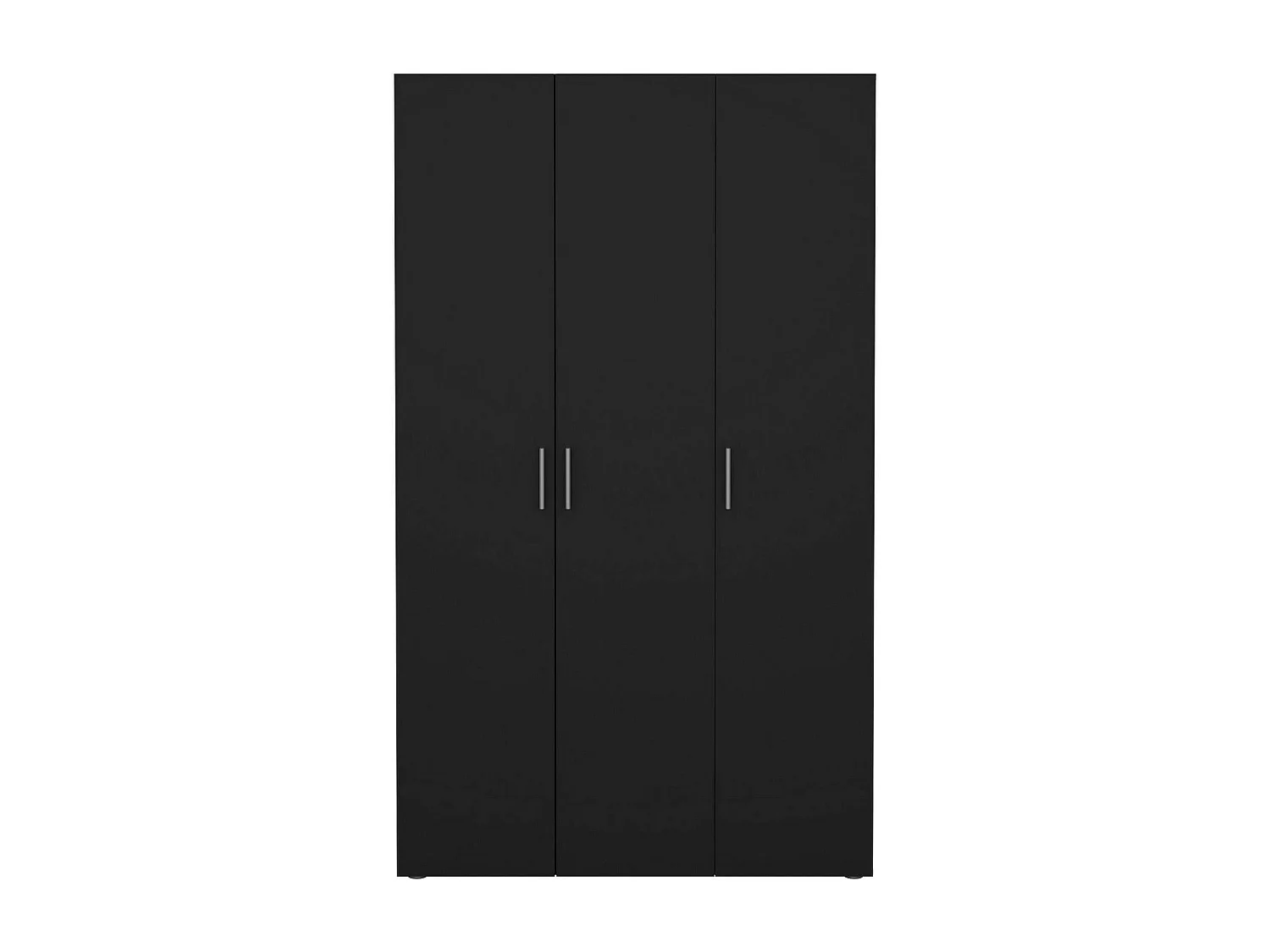 Garde-robe 3 portes Drivier, Meubles de chambre, Penderie de plain-pied, Placard à vêtements, 118x50 h201 cm, Noir