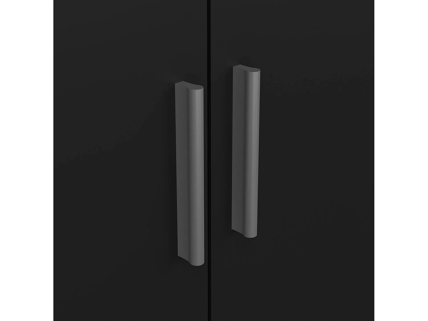 Garde-robe 3 portes Drivier, Meubles de chambre, Penderie de plain-pied, Placard à vêtements, 118x50 h201 cm, Noir