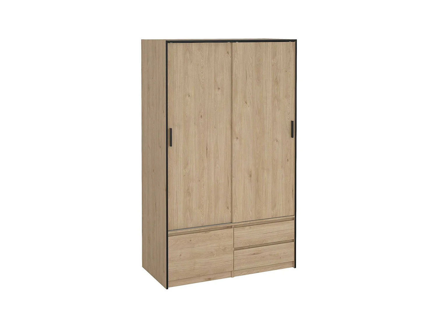 Grande armoire polyvalente Drastell, Meubles multifonctionnels, Casier à chaussures, Support à chaussures pour armoire, 121x60 h200 cm, Chêne clair