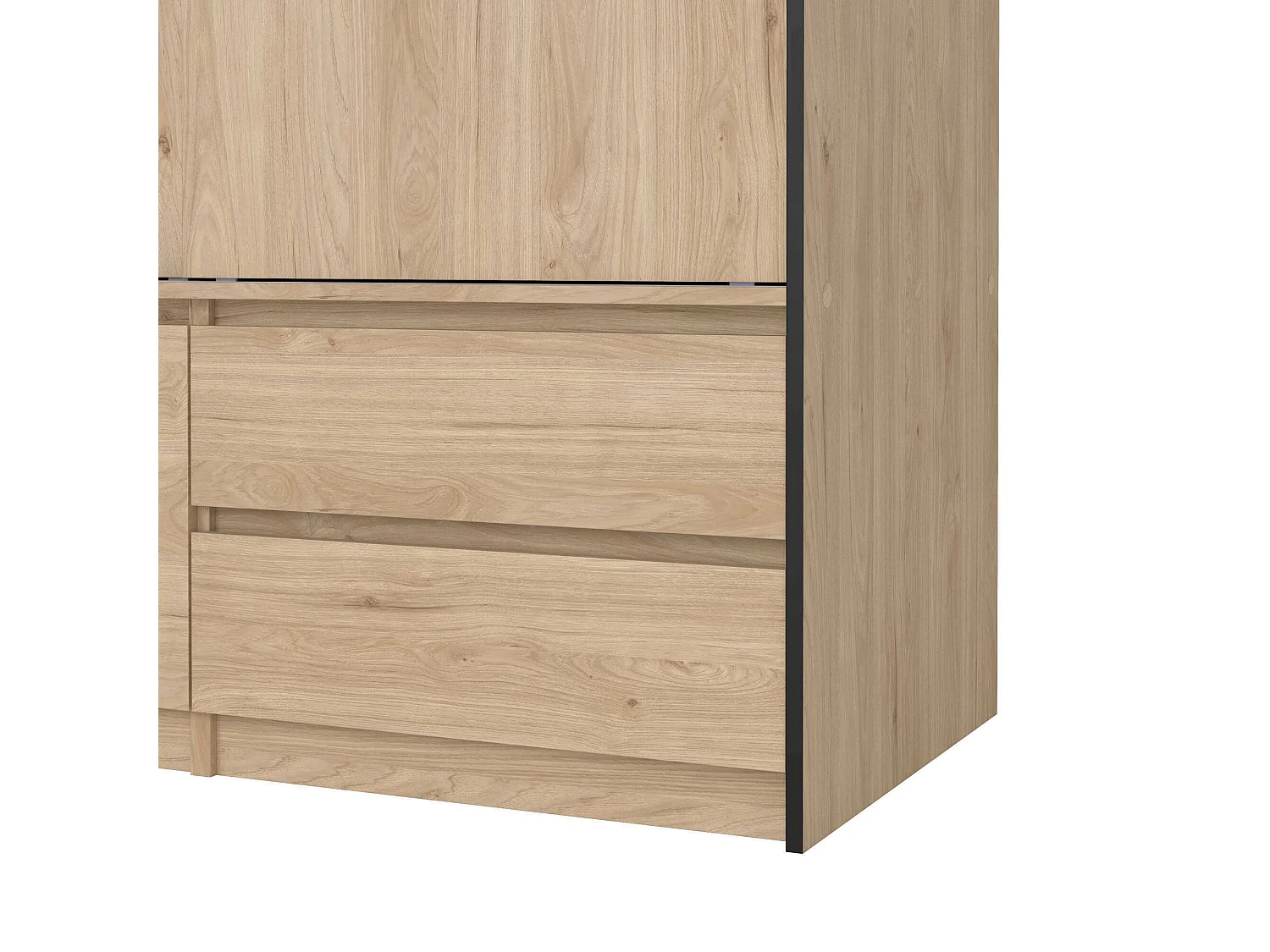 Dmora - Armadio multiuso grande Bedollo, 121x60 h200 cm, Rovere