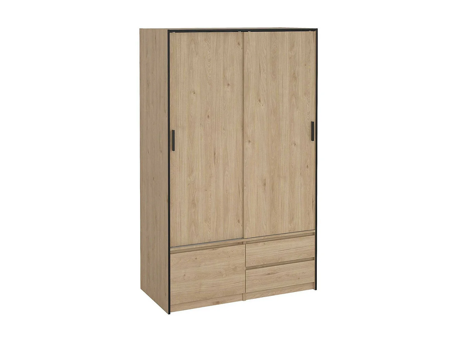 Drastell grote multifunctionele kledingkast, Multifunctionele kast, Schoenenrekkast, Schoenenkast, 121x60 h200 cm, Eiken