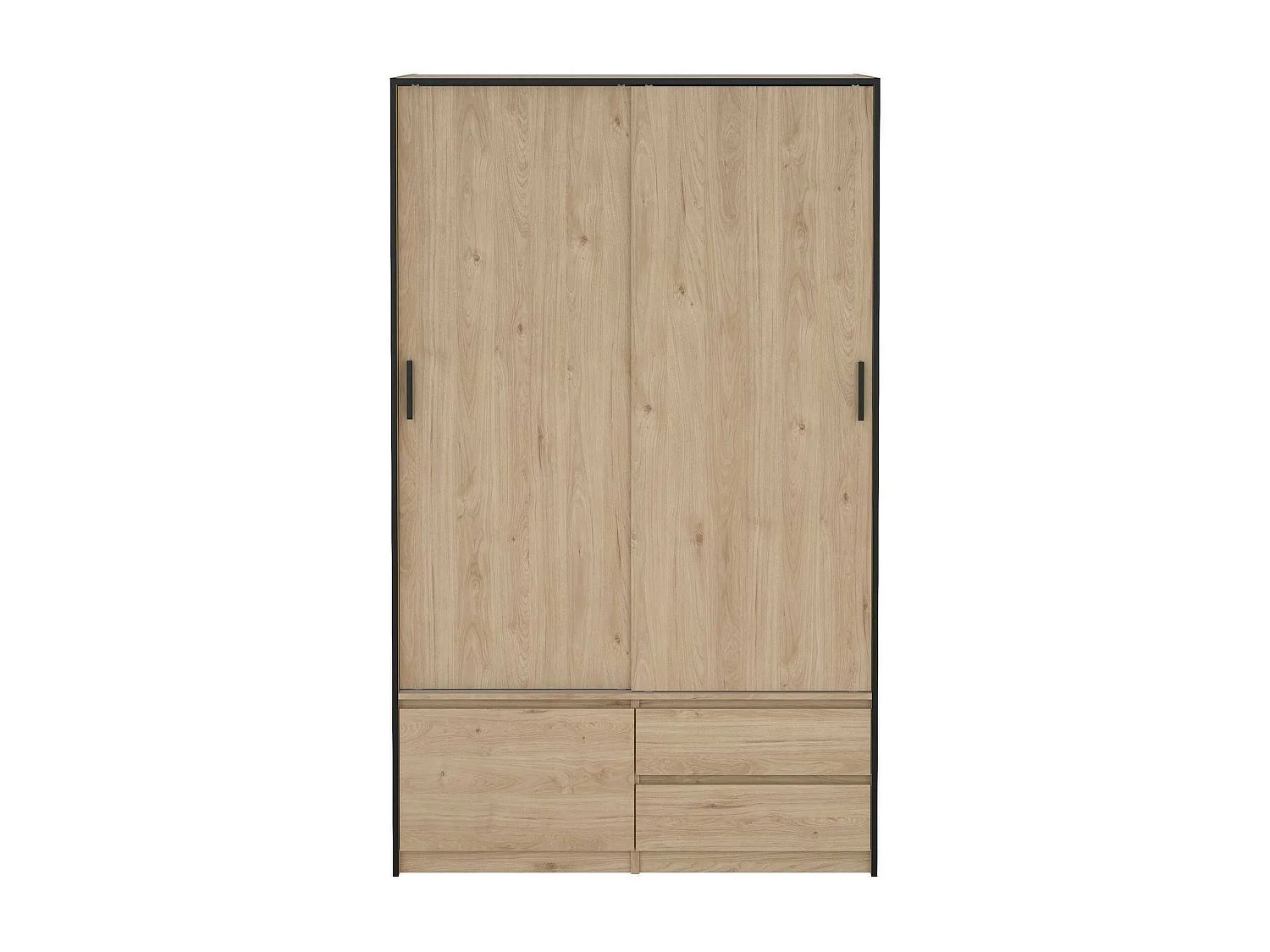 Grande armoire polyvalente Drastell, Meubles multifonctionnels, Casier à chaussures, Support à chaussures pour armoire, 121x60 h200 cm, Chêne clair
