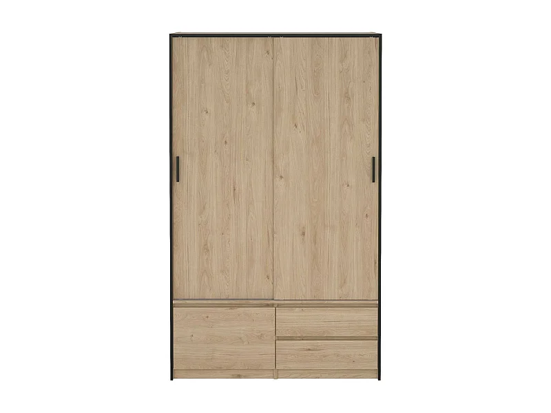 Grande armoire polyvalente Drastell, Meubles multifonctionnels, Casier à chaussures, Support à chaussures pour armoire, 121x60 h200 cm, Chêne clair