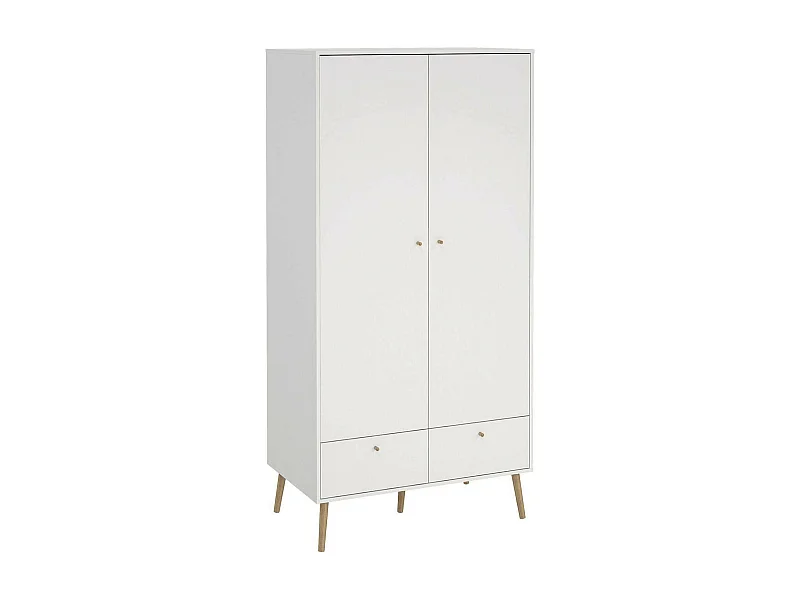 Armário Dscarp 2 portas, Móveis de quarto, Armário, Armário, 99x58 h200 cm, Branco
