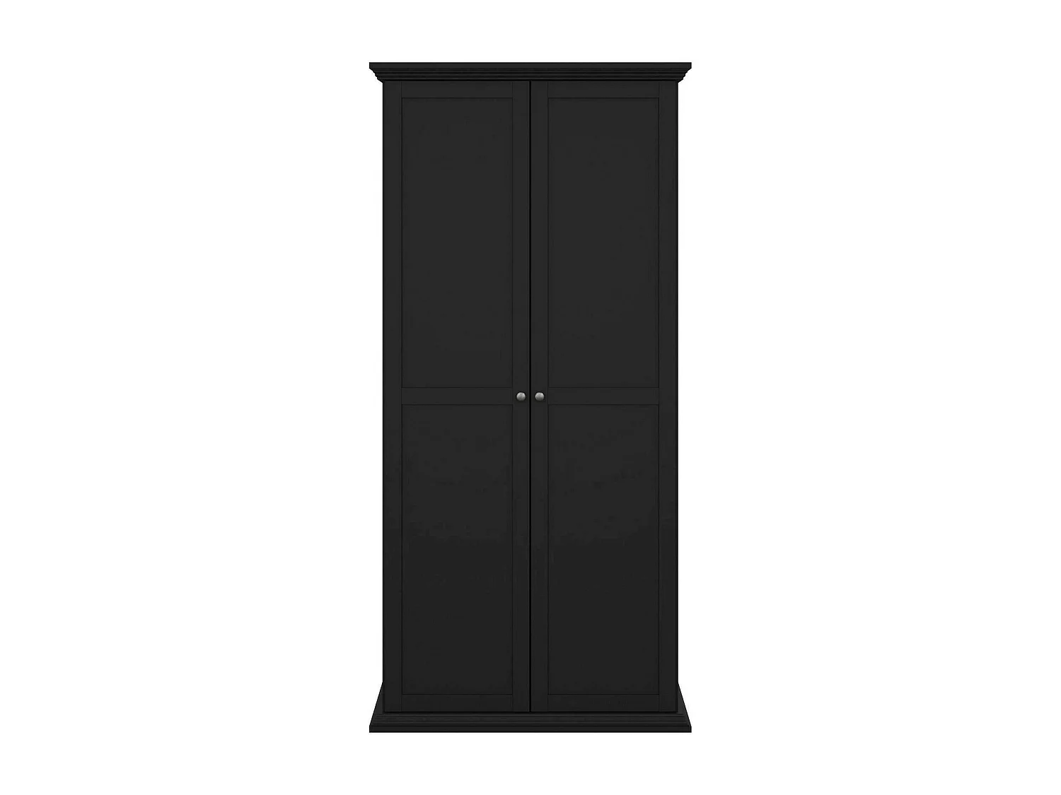 Garde-robe 2 portes Dscapol, Meubles de chambre, Penderie de plain-pied, Placard à vêtements, 96x63 h200 cm, Noir