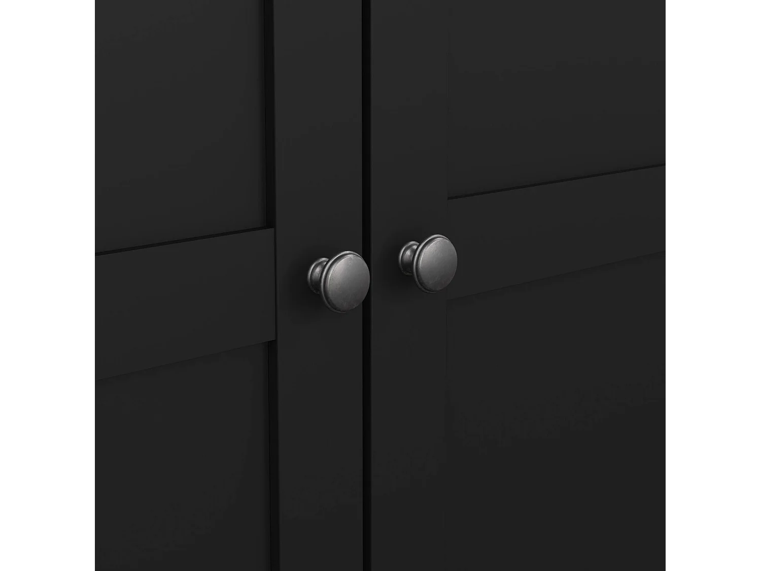 Garde-robe 2 portes Dscapol, Meubles de chambre, Penderie de plain-pied, Placard à vêtements, 96x63 h200 cm, Noir