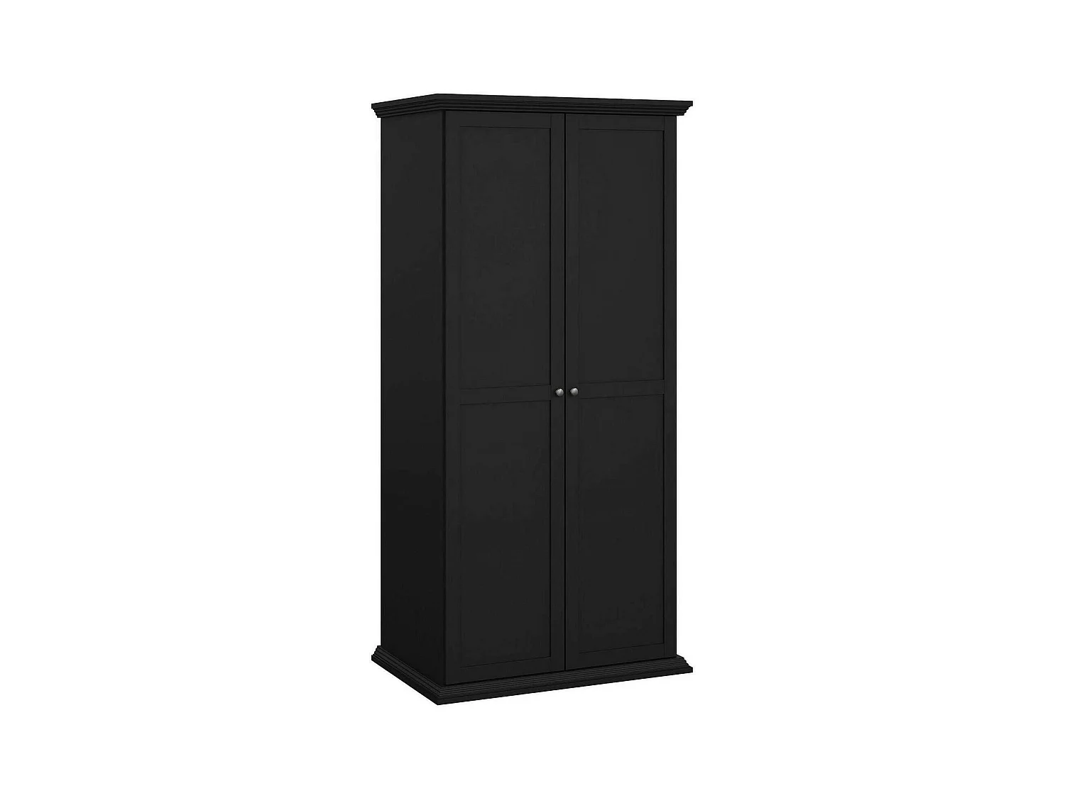 Garde-robe 2 portes Dscapol, Meubles de chambre, Penderie de plain-pied, Placard à vêtements, 96x63 h200 cm, Noir