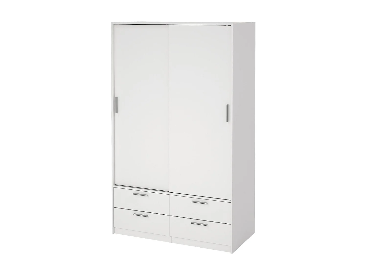 Armario 2 puertas Dravagli, Muebles de dormitorio, Vestidor, Armario de ropa, 121x60 h200 cm, Blanco