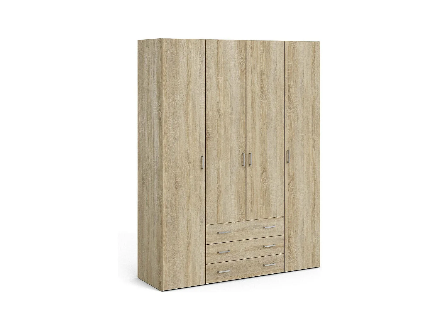 Dseren grote kledingkast, Slaapkamermeubel, Inloopkast, Kledingkast, 154x50 h200 cm, Eiken