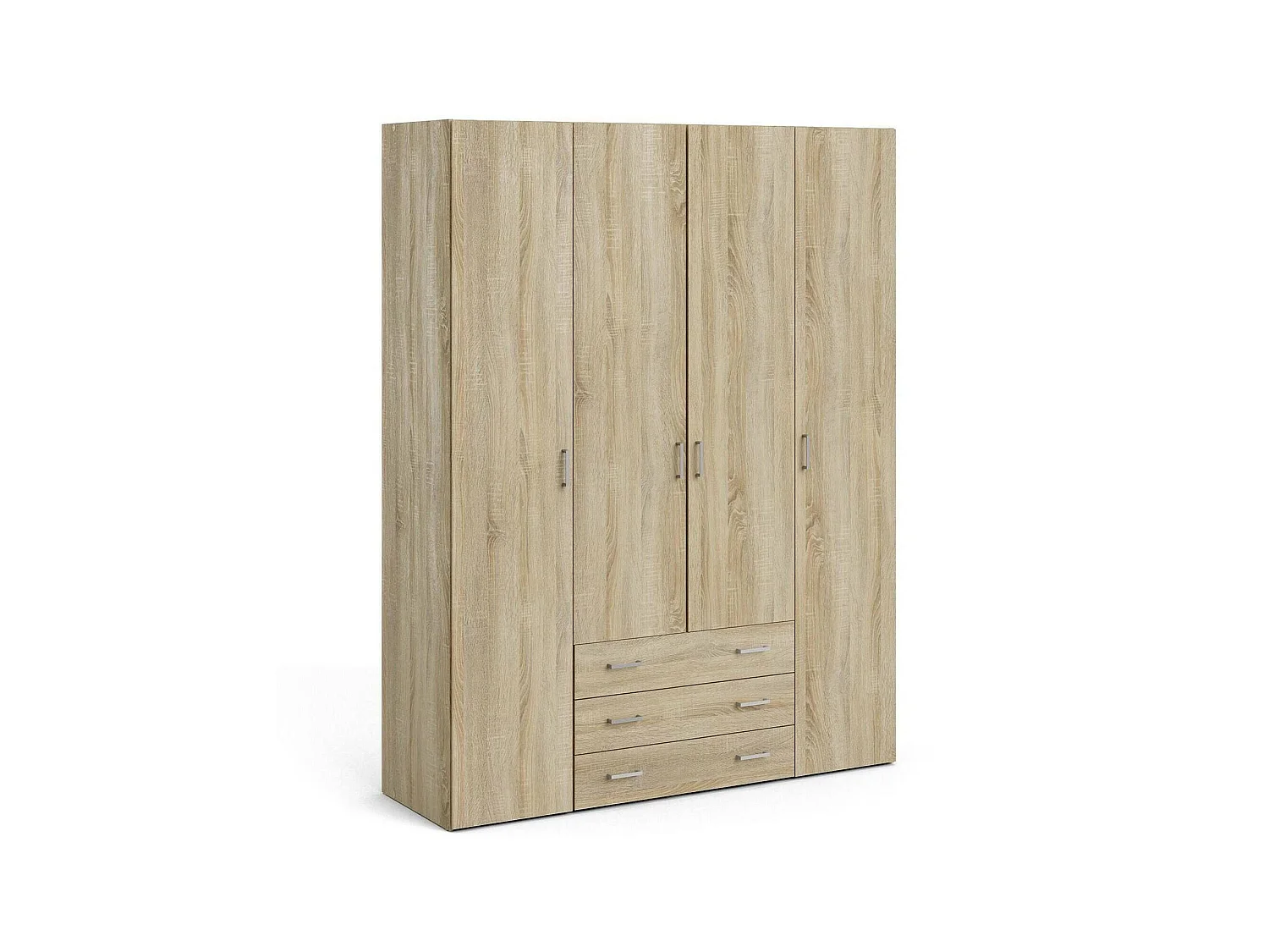 Grande Garde-robe Dseren, Meubles de chambre, Penderie de plain-pied, Placard à vêtements, 154x50 h200 cm, Chêne