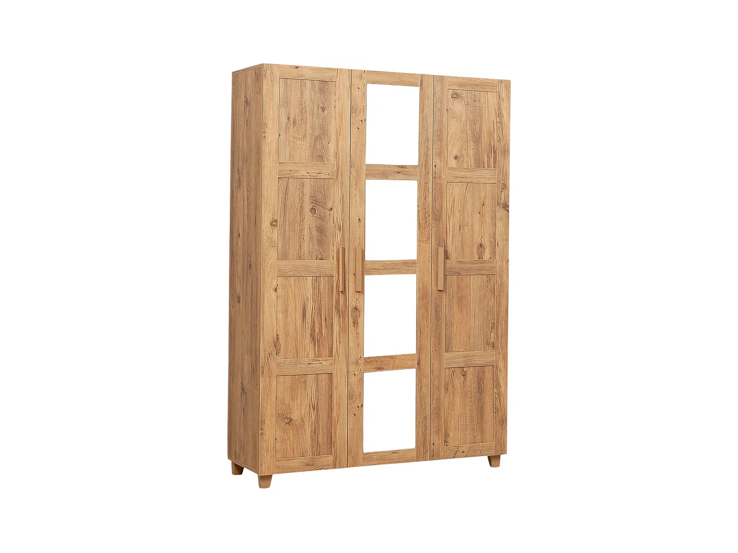 Grande Garde-robe Dlongobard, Meubles de chambre, Penderie de plain-pied, Placard à vêtements, 120x48 h189 cm, Chêne