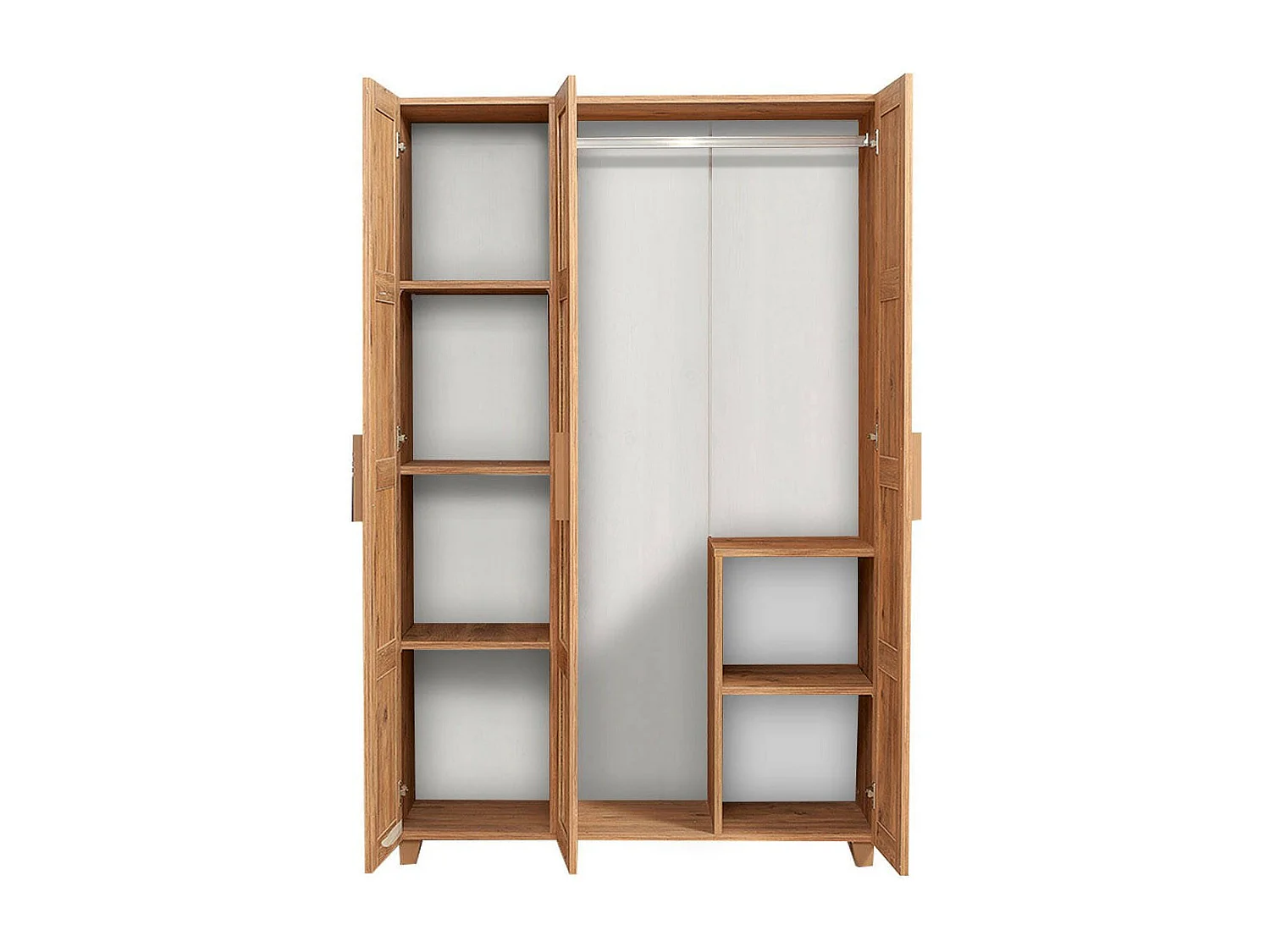 Grande Garde-robe Dlongobard, Meubles de chambre, Penderie de plain-pied, Placard à vêtements, 120x48 h189 cm, Chêne